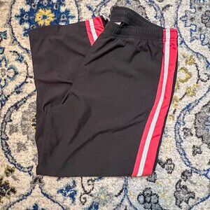 Nike Girl's Track Wind Pants Black With Pink Stripe Size L 12-14